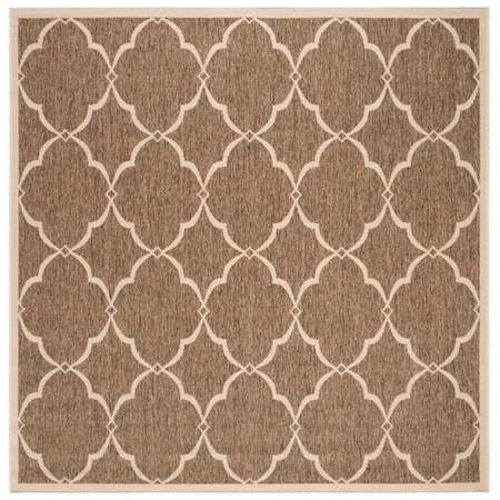 Safavieh 6 ft. 7 in. x 6 ft. 7 in. Beach House Contemporary Square Indoor & Outdoor Area Rugs Beige & Cream BHS125D-6SQ